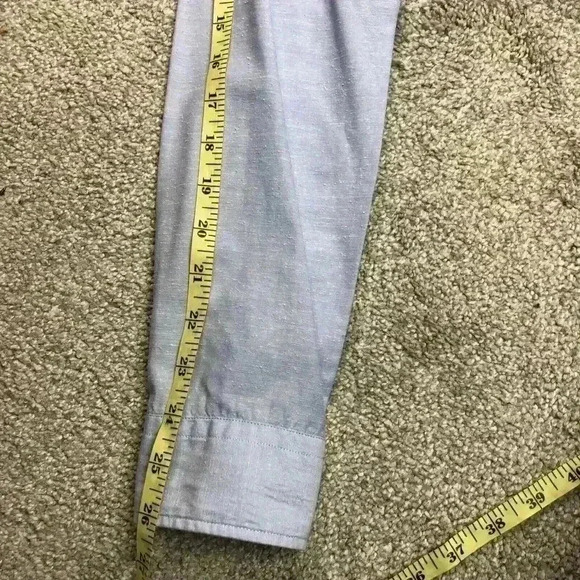 Tintoria Mattei 954 Men Shirt Blue Color Long Sleeves Pleated Panel Sz 40/15-3/4 - Picture 4 of 14